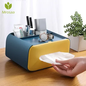 

Home Living Room Plastic Tissue Box Napkin Holder Case Cosmetic Organizer Simple Stylish Phone Storage Box for Kitchen Bathroom