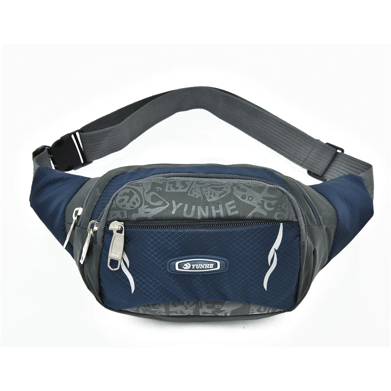 Мужская и женская спортивная поясная сумка унисекс, нагрудная сумка, спортивная поясная сумка для езды на велосипеде, дорожная сумка, поясная сумка - Цвет: Темно-синий