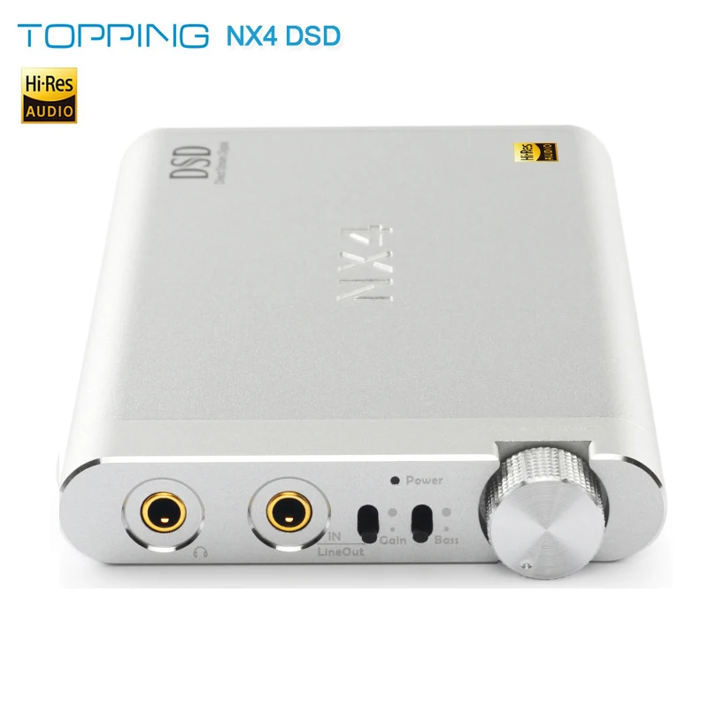 Upgrade Version Topping NX4 DSD512 ES9038Q2M XMOS XU208 chip Portable USB DAC Decoder 32bit 768kHZ Headphone Amplifier
