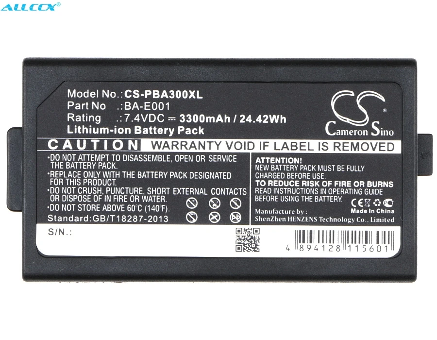 Кэмерон Sino 3300 мАч батарея BA-E001, PJ7 для Brother PT-E300, PT-E500, PT-E550W, PT-H300, PT-H300LI, PT-H500LI, PT-P750W