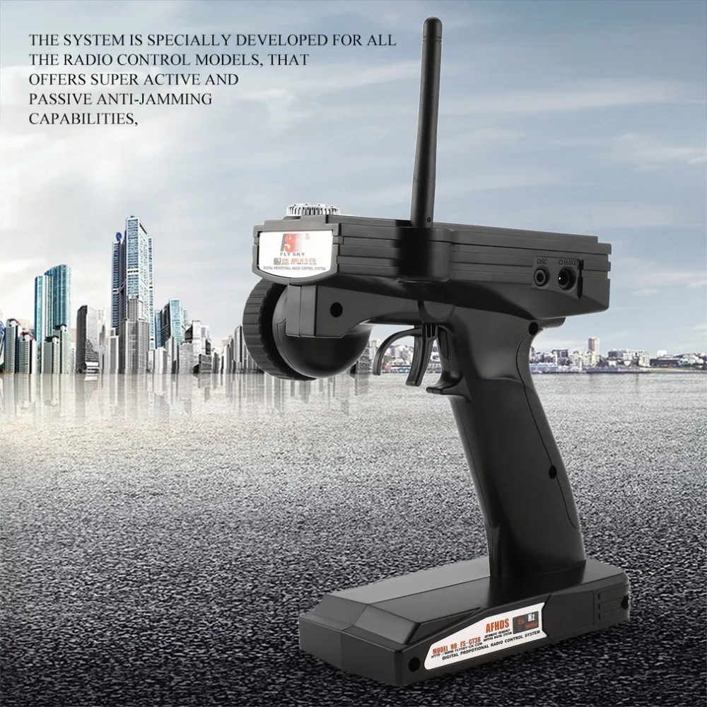 

FS-GT3B Camera Accessories 2.4G 3CH RC Marine Control Gun Transmitter / w TX Receiver for most radio controlled models Mini VCR