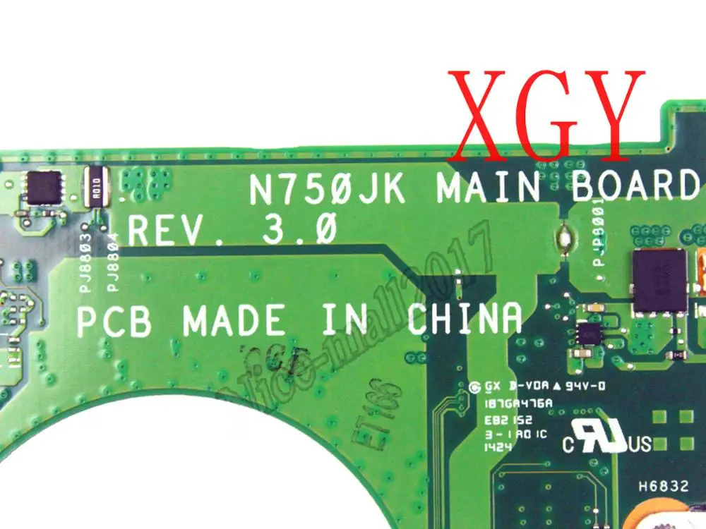  For ASUS n750jv n750jk n750j Motherboard i5-4200hq gt850m Mainboard Motherboard 100% Test OK