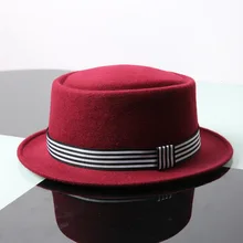Новая европейская осенне-зимняя мужская фетровая шляпа в английском стиле, Мужская шерстяная фетровая шляпа в винтажном стиле
