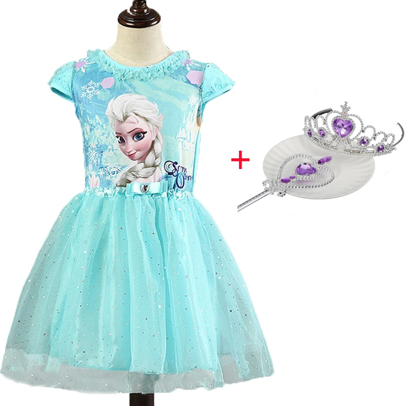 Милое Платье Эльзы для девочек; карнавальный костюм Эльзы; платье принцессы Анны; детское праздничное платье; Vestido Fantasia; детская одежда Эльзы на Хэллоуин - Цвет: B5