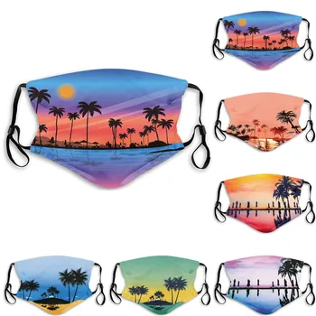 

Cover Face masca Print Anti-dust Adjustable Windproof Ear Loops Washable Reusable Adult Women Men Mouth maska Mouth-muffle Care