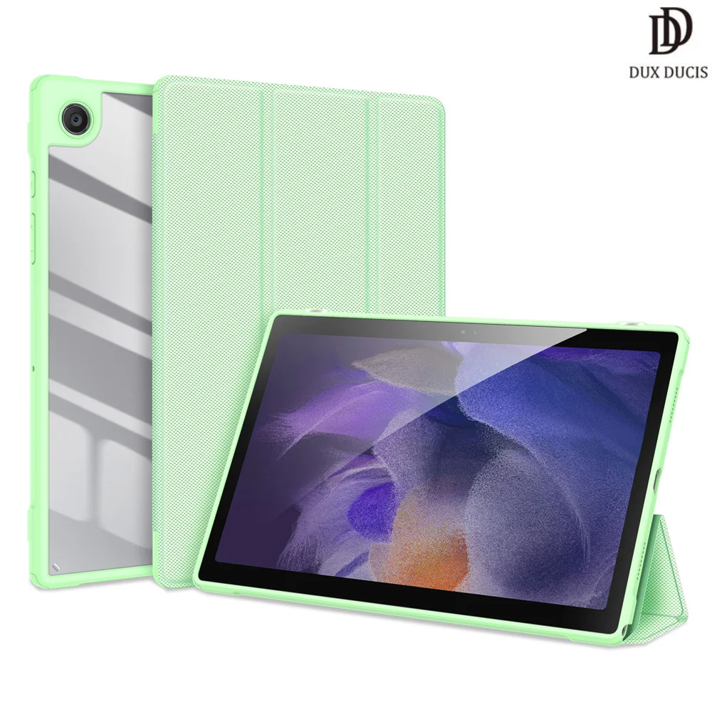 Custodia In Pelle Per Tablet Di Lusso Per Samsung Galaxy Tab A8 2021 Smart Sleep Wake Trifold Stand Clear Back Full Protection Dux Ducis