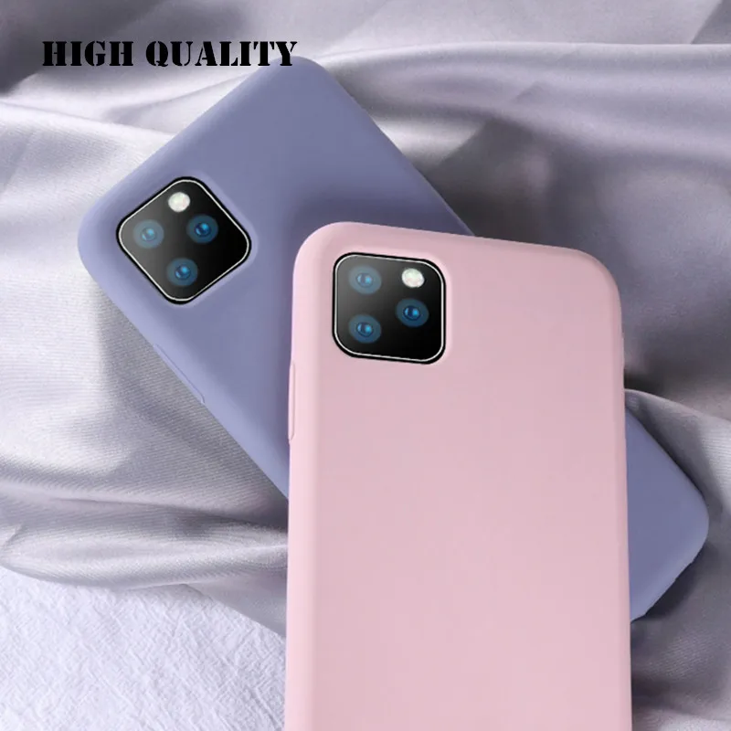 Тонкий мягкий чехол для iPhone 11 7 8 6 6s Plus, жидкий силиконовый чехол, цветной официальный силиконовый чехол для iPhone 11 Pro Max X Xs Max XR