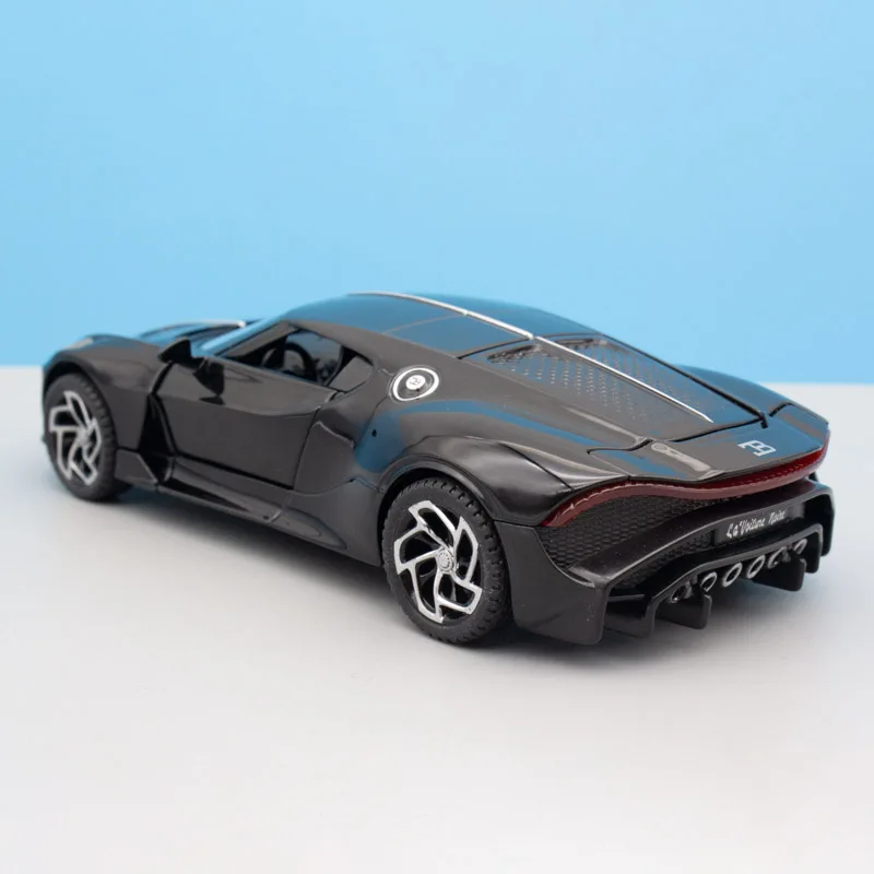 1:32 Bugatti La Voiture Noire Black Dragon Supercar Toy Vehicles Alloy  Diecasts Sports Car Model Toys For Children Collect Gifts