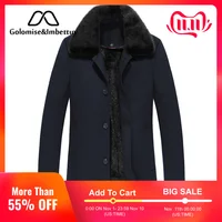 Модная мужская флисовая куртка Golomise & Imbettuy/пальто из натурального меха норки, зимнее пальто