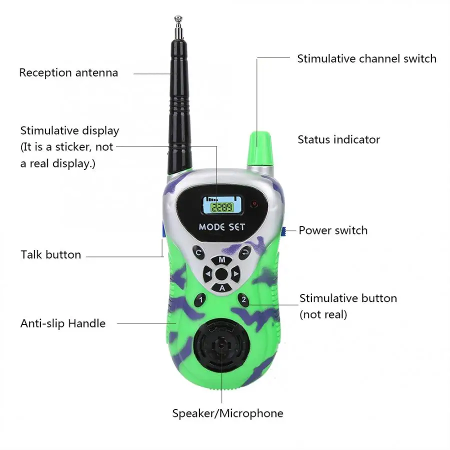 2 шт игрушка Walkie Talkie телефон детские игрушки электронные игрушки для детей Наружная игрушка родитель-ребенок Взаимодействие игра детский подарок