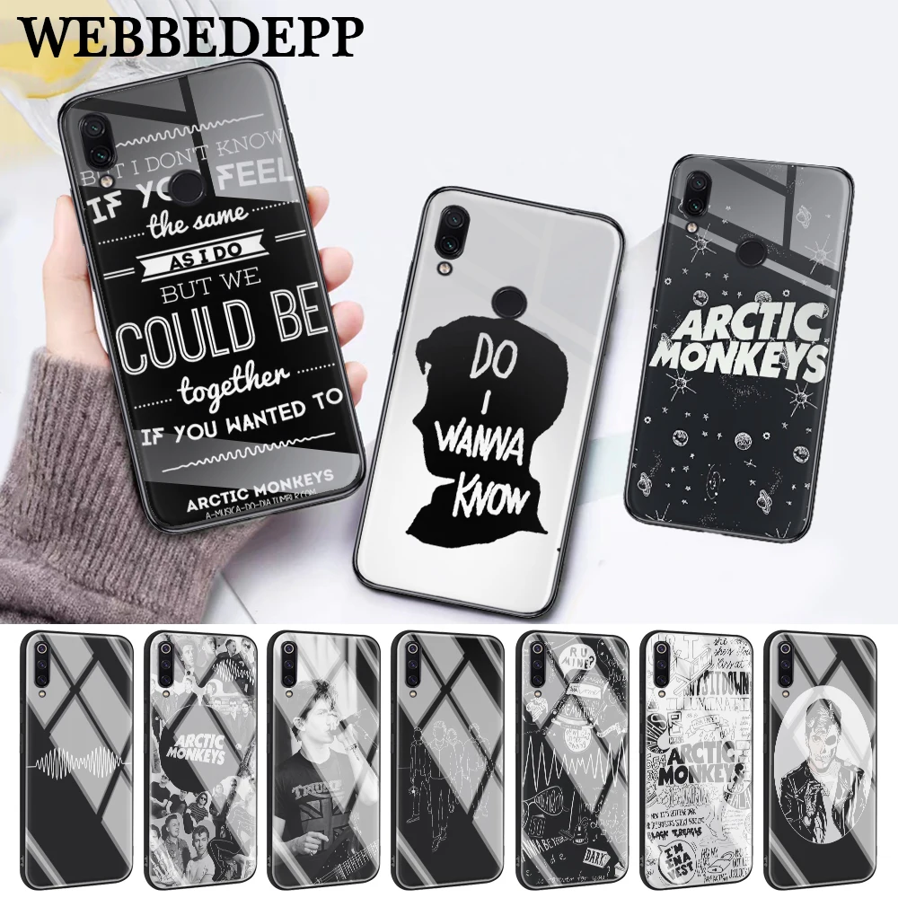 

WEBBEDEPP arctic monkeys Multi Glass Case forXiaomi 8 Lite 9 A1 A2 5X 6X F1 Redmi 4X 6A Note 5 6 7 Pro