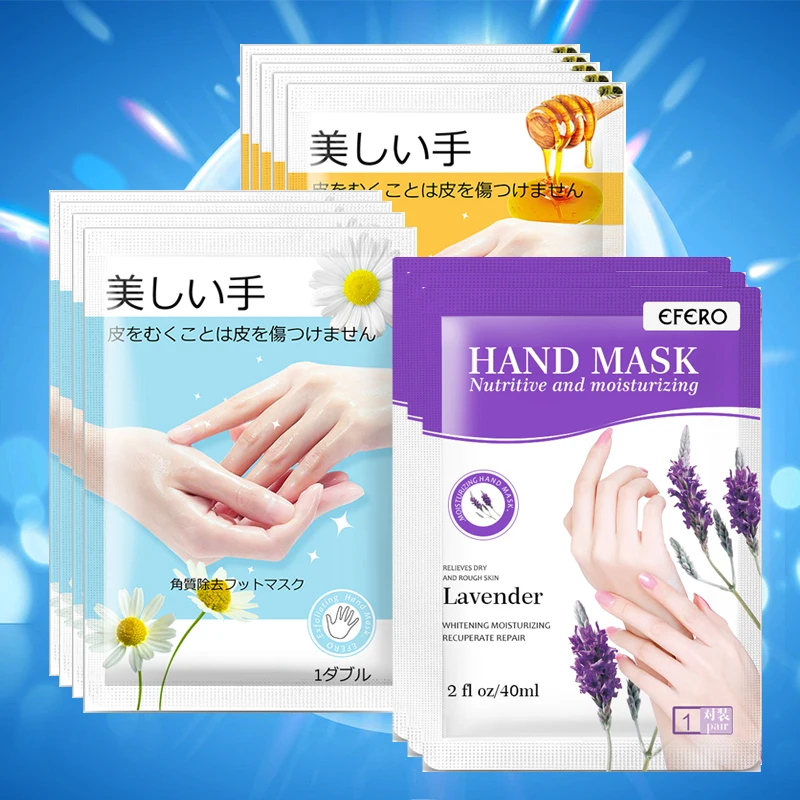

3Pairs Moisture Spa Gloves Whitening Hand Mask for Hands Dead Skin Remover Lavender/Honey/Chamomile Smooth Nourish Hand Gloves