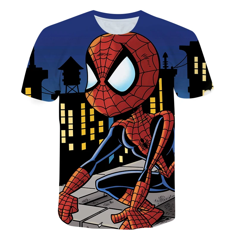 Hot sales Spider man T-Shirt Marvel Cartoon Fun Short Sleeve Shirt Boys Girls Street Fashion Harajuku Hot movie Children's Tops Hot sales Spider man T-Shirt Marvel Cartoon Fun Short Sleeve Shirt Boys Girls Street Fashion Harajuku Hot movie Children's Tops