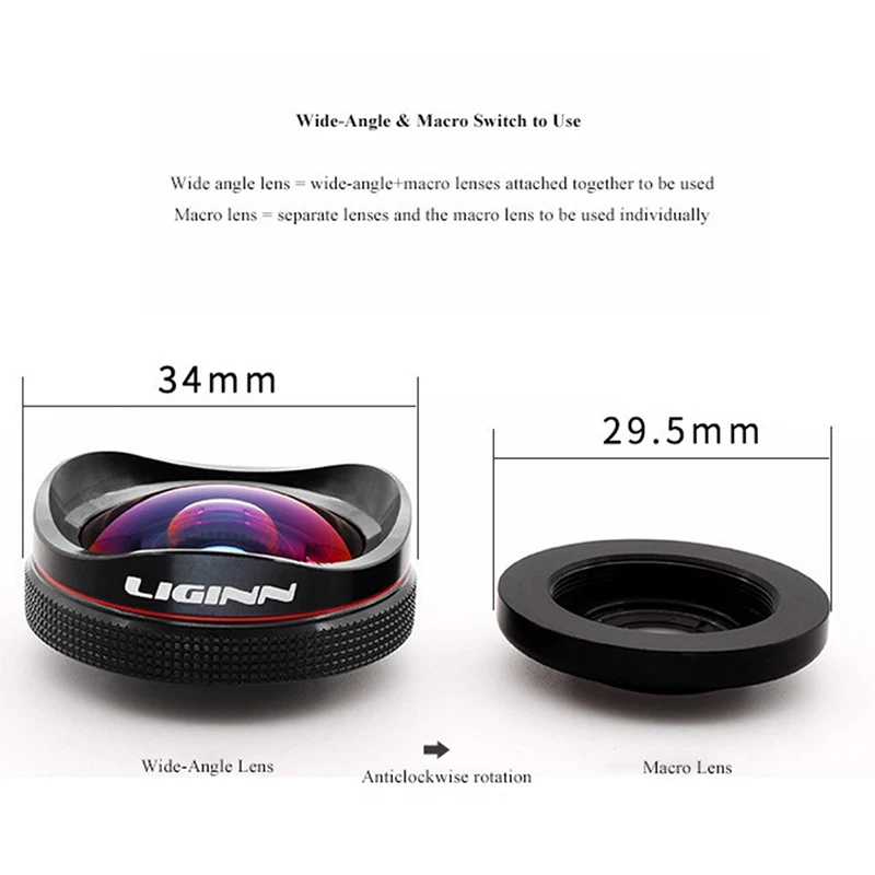 Obiettivo Per Smartphone 2-in-1 - Grandangolare 120° E Macro 10x - Compatibile Con IPhone E Android - Foto 7