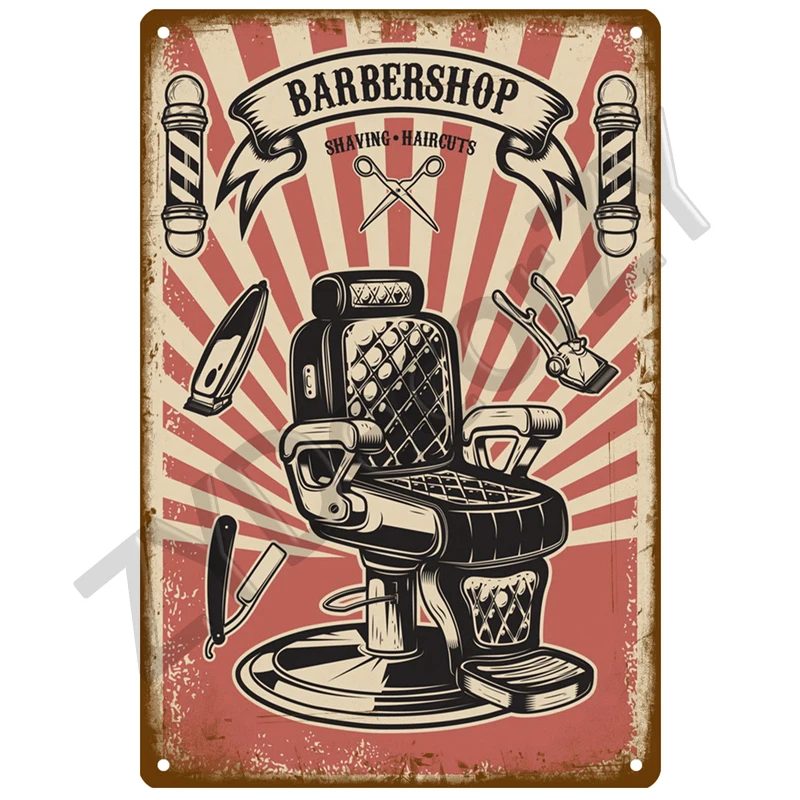 Barber Shop Zinn Zeichen Poster Vintage Wand Poster Metall Zeichen Dekorative Wand Platte Küche Plaque Metall Vintage Decor Zubehör – Detail 26