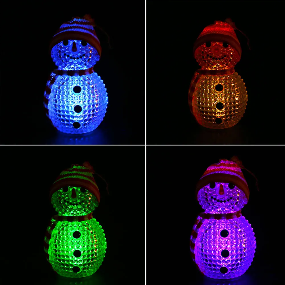 Night Light LED Snowman ABS Flashing Christmas New Year Gift Cute New Arrvials