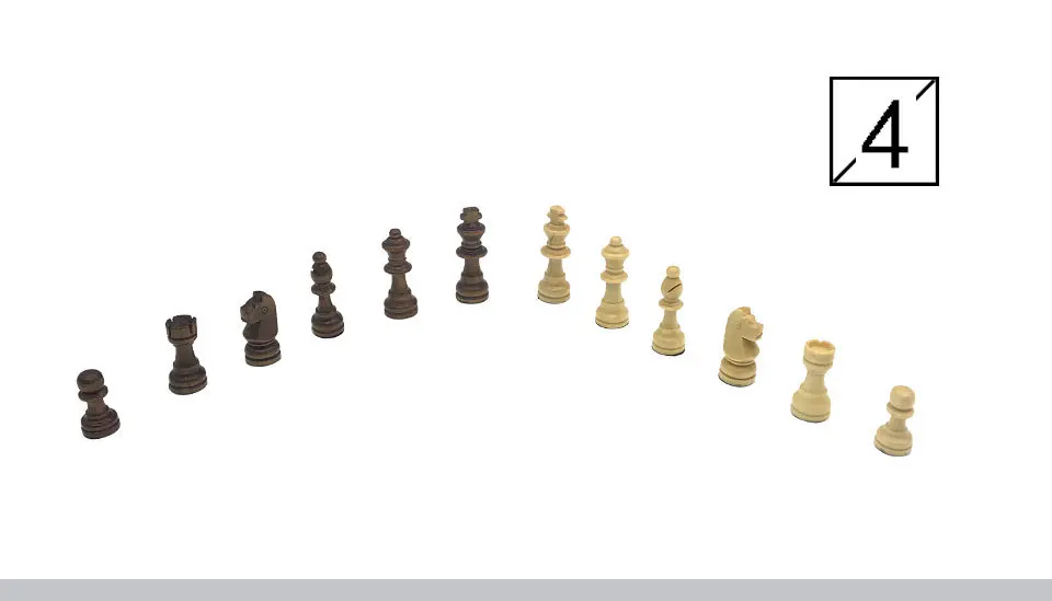 Jeu d'échecs magnétique pièces en bois massif