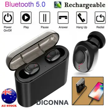 

Mini TWS Twin True Headset Wireless Bluetooth 5.0 Sport In-Ear Earphones Earbuds Music Sport Stereo Earphone 4 Color