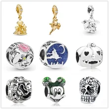 925 пробы серебряные прекрасные бусины волшебная лампа Agrabah подвеска с замком Шарм Подходит Pandora браслет брелок DIY женские ювелирные изделия