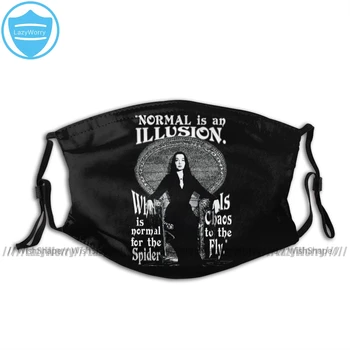 

Comic Mouth Face Mask Morticia Addams Normal Is An Illusion Facial Mask Fashion Funny with 2 Filters for Adult