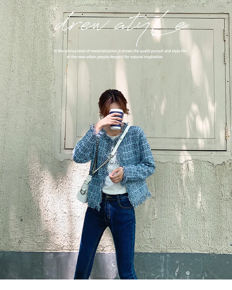 Изящное короткое пальто для фотосессии, женское, массивное, с цветочным узором, с кисточками, модное, западный стиль,, осенняя одежда, стиль, маленький C