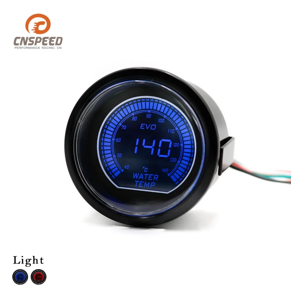 

12v Universal Modified Car Water Table 2-Inch (52 Mm) Evo with Numbers Liquid Crystal Double Color Turbine Water Temperature Tab