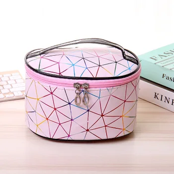 

2019 Woman Laser Symphony Square Cosmetic Bag Large Capacity Lazy Storage Bag Multifunctional Portable Travel Toiletry Bag