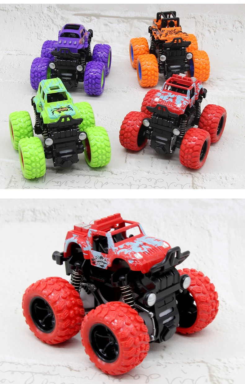 Inertia Four-Wheel Drive Off-Road Vehicle Toy Military Fire Truck Boys Cars Children Gift Hot Toys for Kids 2 to 4 Years Old 3