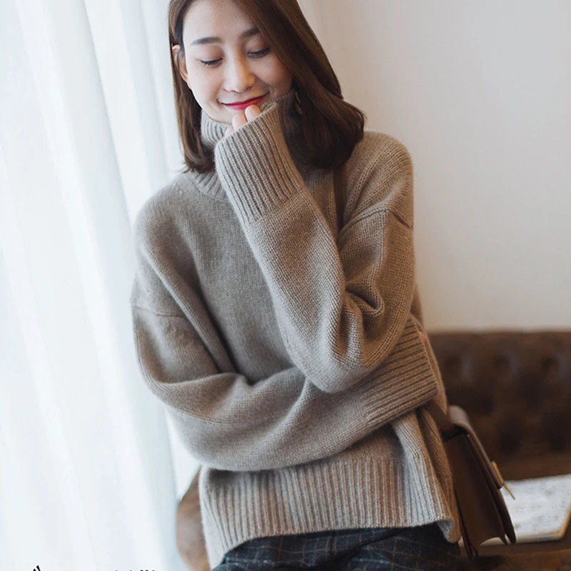 Autumn  winter new cashmere sweater women's plus