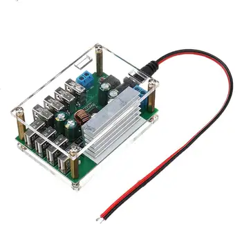 

8 USB Output 9V 12V 24V 36V to 5V 10A DC-DC Vehicle Charging Buck Voltage Regulator Power Supply Module with Case