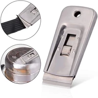 EHDIS Auto Window Tint Sticker Cleaning Scraper Tool Vinyl Car Wrapping Retractable Razor Scraper With 10pcs Spare Steel Blades 2