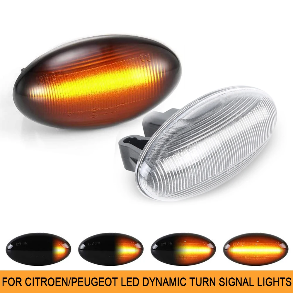 

led side marker turn signal light dynamic lamps for Peugeot 206 207 307 407 Partner Citroen Expert Citroen Berlingo Xsara