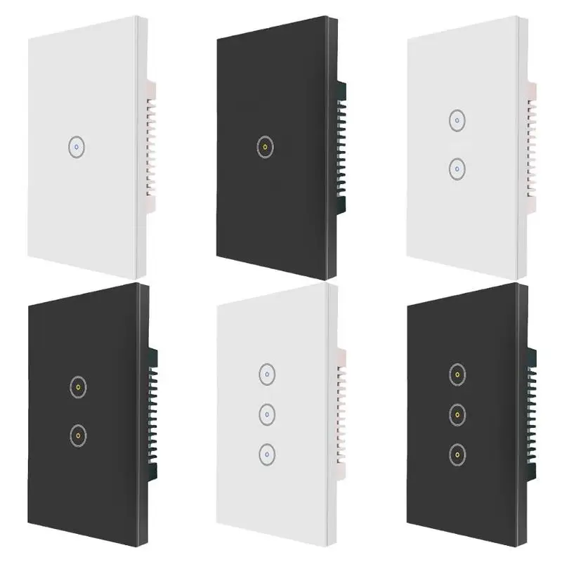 

1/2/3 Way Intelligent Timing Switch Glass Panel Touch WiFi App Remote Control Durable PC Household Electrical Accessories