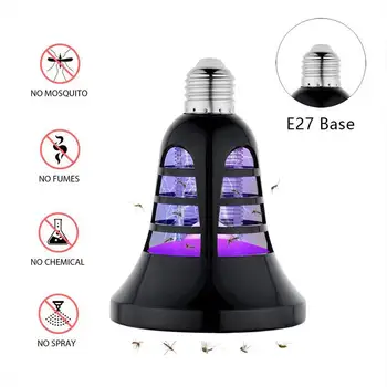 

Mosquito Light E27/E26 2in1 Electric Fly Zapper Flying Insects Voiceless UV Lamp Fashion Mosquito Bulb Pest Bug Insect Trap