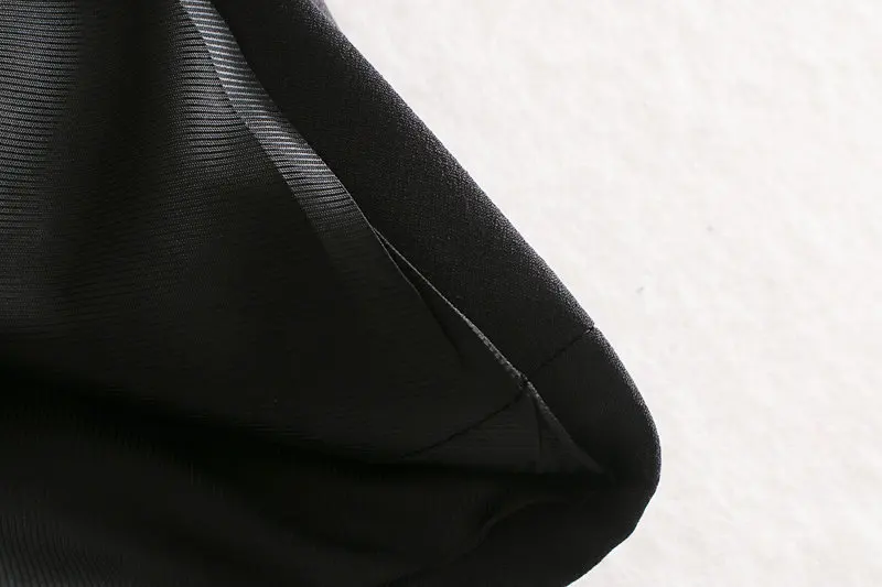 DEAT осень зима черный длинный рукав v-образный вырез двубортные с пуговицами длинный тонкий блейзер для женщин MH065