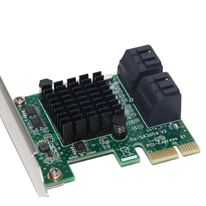 SSU SA3004 4 портовый 6G PCI E к SATA адаптер для расширенного майнера карта SSD IPFS