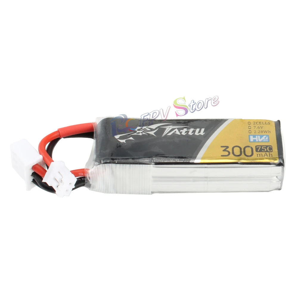 4 шт. Tattu 300 мАч 7 6 В 75C 2S1P HV Lipo аккумулятор с фоторазъемом для радиоуправляемого FPV