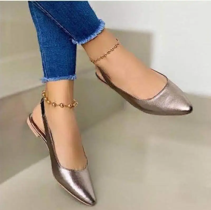 Summer Fashion Women's Sandals Buckle Ankle Solid Color Short Sandals Sexy Pointed Toe Slingback Party Ladies Dress