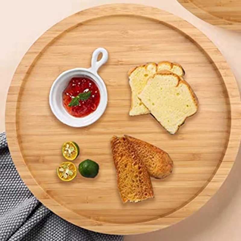 12 Inch Diameter Bamboo Lazy Susan Turntable for Kitchen Spice Bottle - Image 6