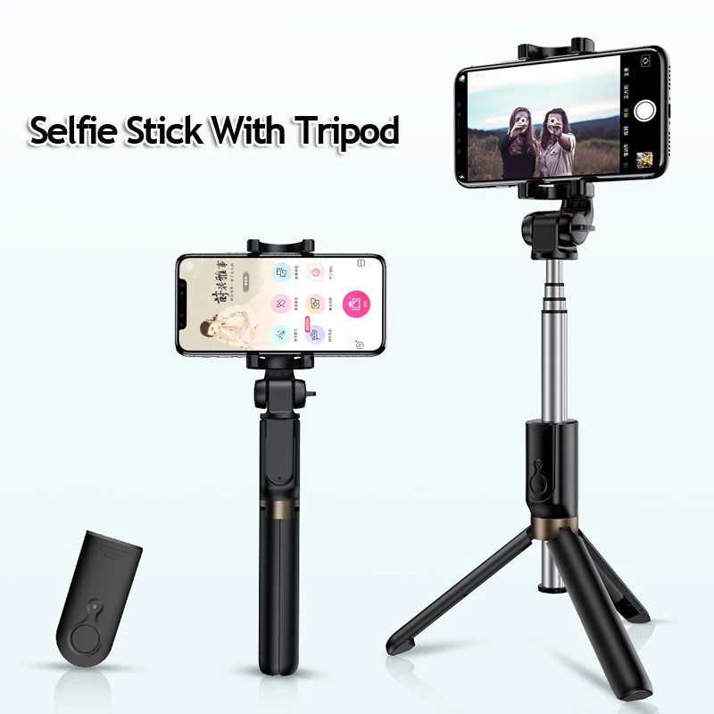 

2 in 1 Wireless Bluetooth Selfie Stick Foldable Mini Tripod Extendable Monopod Universal For iPhone XR Samsung note 9 Huawei P30