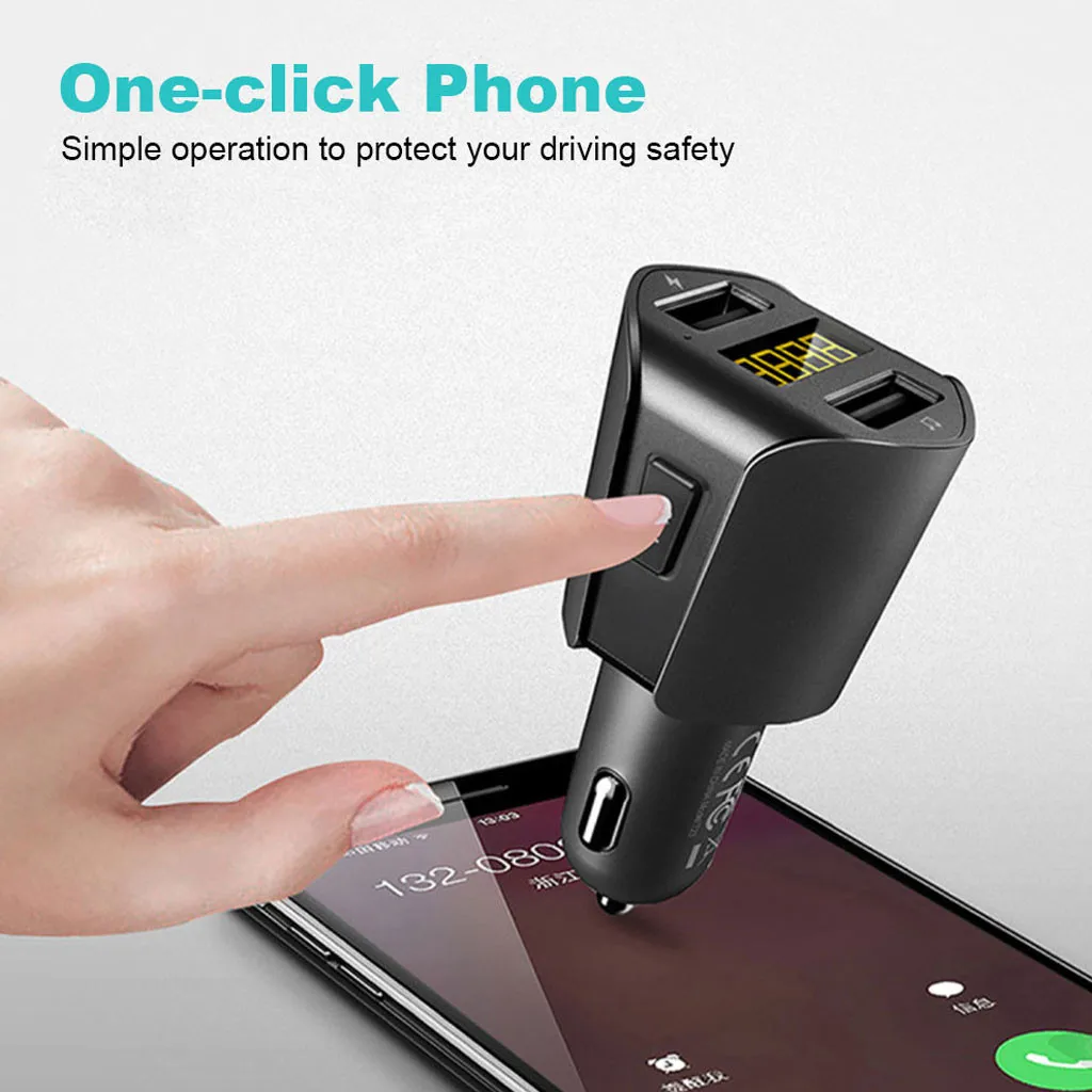 Wupp Автомобильный MP3 двойной USB интерфейс зарядки автомобиля без потерь MP3-плеер модулятор беспроводной fm-передатчик музыка BT Hands-Free# a731y50