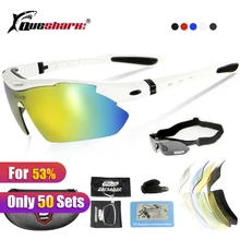 QUESHARK поляризационные походные Солнцезащитные очки Спортивные UV400 очки для альпинизма тактические очки для стрельбы походные очки с оправой для близорукости