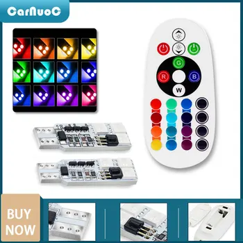 

2 Pcs Car Reading Wedge Side Light T10 LED RGB 5050 Bulb Canbus For Kia Ceed Rio 3 4 Sportage Cerato Sorento Optima Picanto