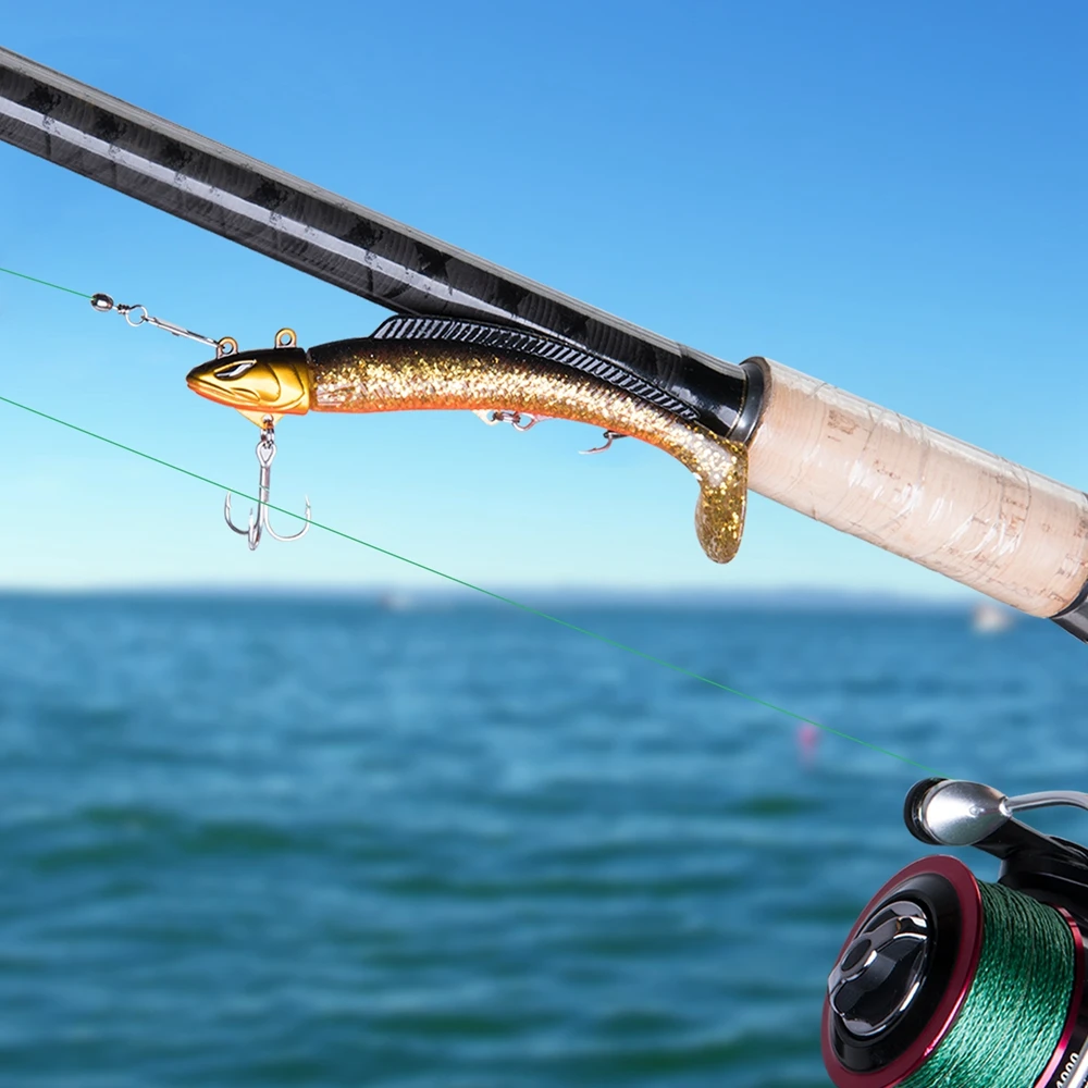 Jig Head Soft Silicone Fishing Lure Wobblers Swimbait (37)