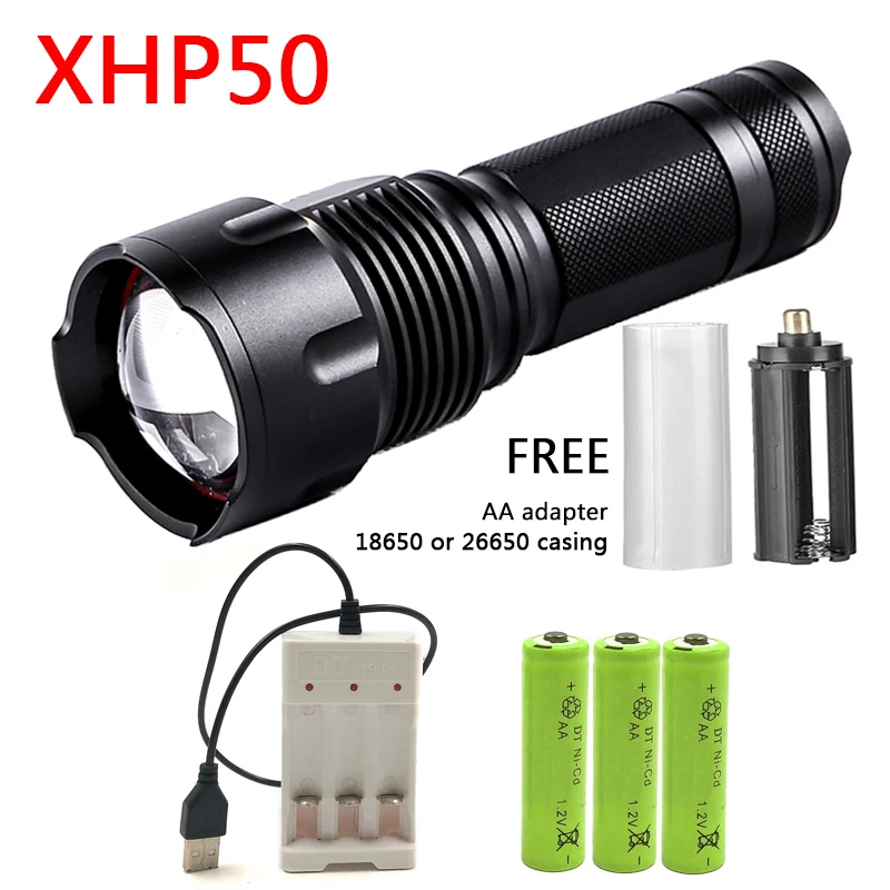 Litwod Z40 1006 CREE XHP70 XHP50 XM-L2 U3 XM-L T6 Мощность Фул светодиодный фонарик Мощность 26650 18650 14500 АА зарядная батарея - Испускаемый цвет: XHP50