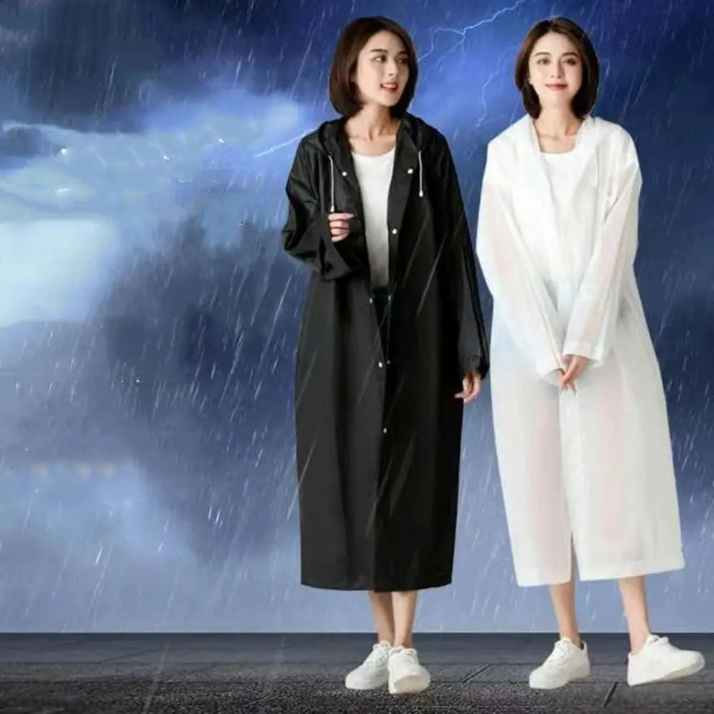 Poncho De Pluie Transparent Réutilisable Adulte - Imperméable, Léger, Pour Festival, Camping, Randonnée