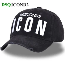 ICON cap DSQ брендовая мужская бейсбольная Кепка черная хлопковая кепка Casquette Homme хип-хоп рэпер Кепка Регулируемая уличная бейсбольная кепка