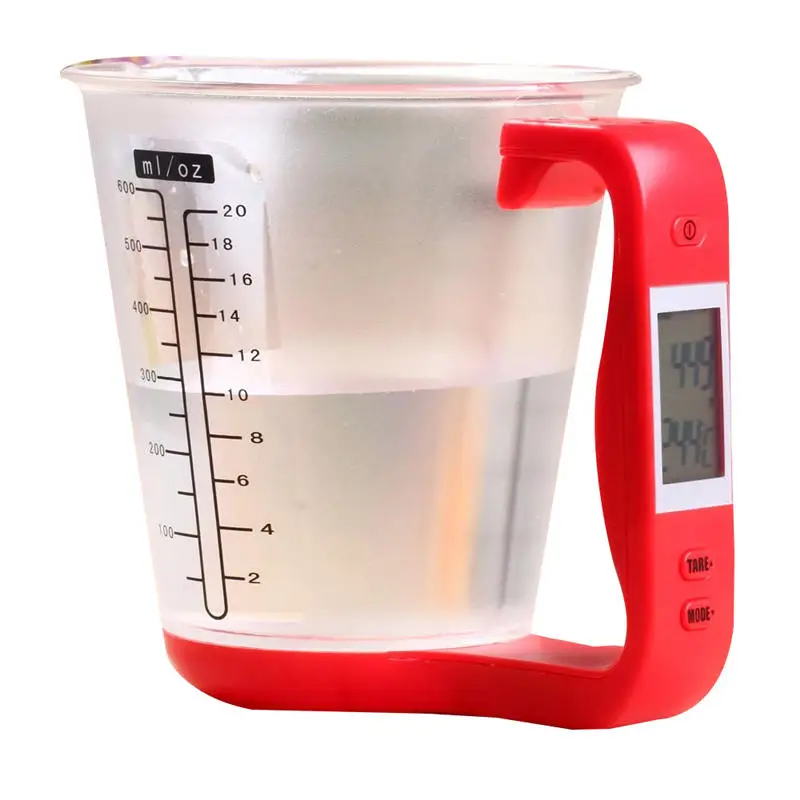 

Electronic Tool Scale with LCD Display Temperature Measurement Cups Measuring Cup Kitchen Scales Digital Beaker Libra