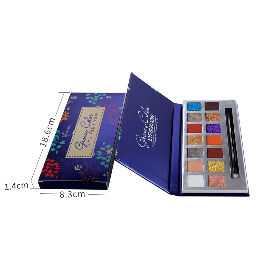 NICEFACE 1Eye Shadow косметическое матовое стекло с перламутровым эффектом водостойкие блестящие тени для век Палитра
