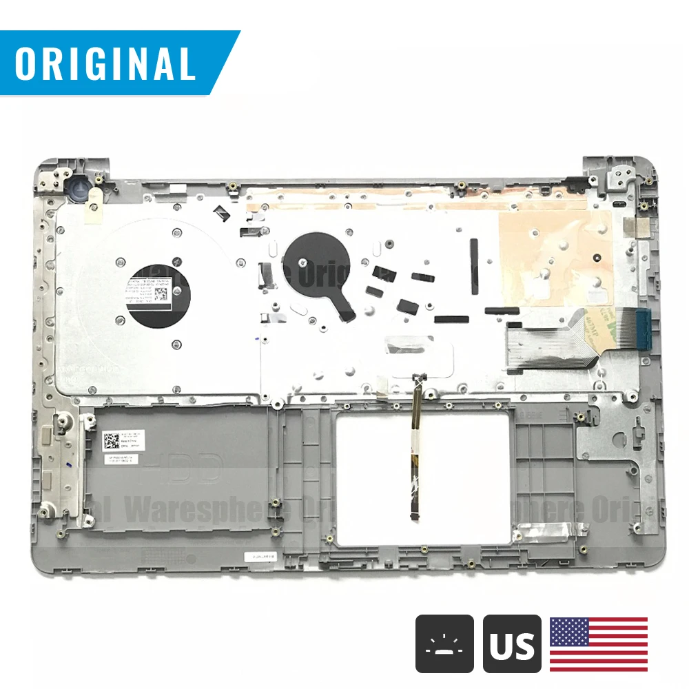 Упор для рук для Dell Inspiron 15 5565 5567 верхняя крышка с американской подсветкой клавиатуры PT1NY 0PT1NY серебристый